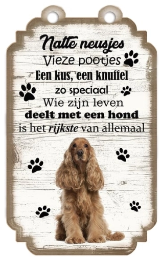 Tableau de phrases du Cocker Spaniel anglais