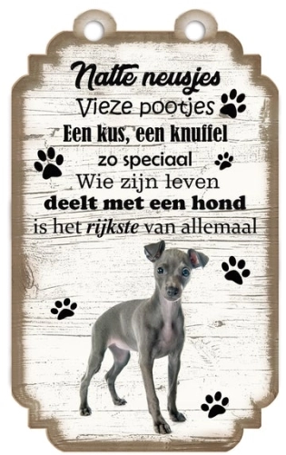 Spreukenbordje Greyhound