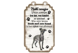 Spreukenbordje Greyhound