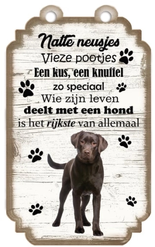 Spruchtafel Labrador braun