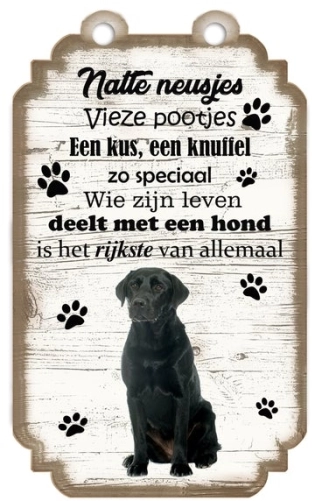 Spruchtafel Labrador schwarz