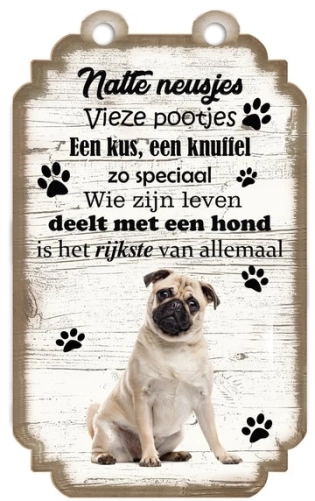 Spruchtafel Mops