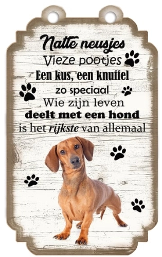 Spruchtafel Dackel kurzhaar