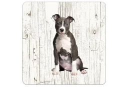 Houten onderzetters Amerikaanse Staffordshire