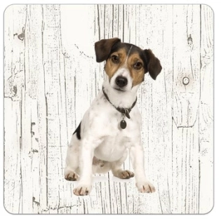 Holz-Untersetzer Jack Russell