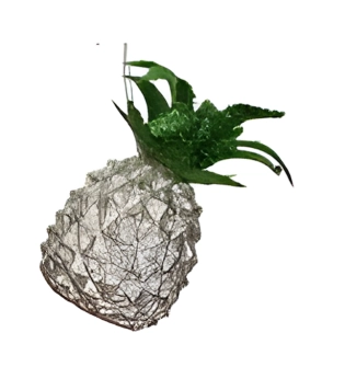 Ornament Ananas - silberfarben
