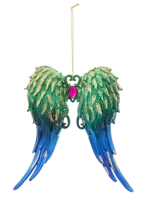 Ornament Flügel blau