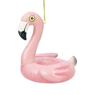 Flamingo zwemband ornament