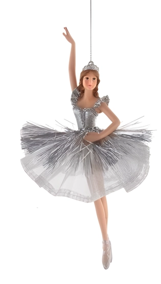 Ornament ballerina silber
