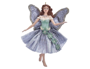 Ornement vert elfe - guirlande de fleurs