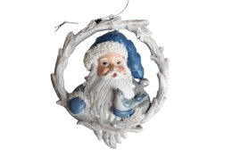 Kerstman met vogel ornament