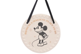 Plaque ronde en céramique Mickey Mouse