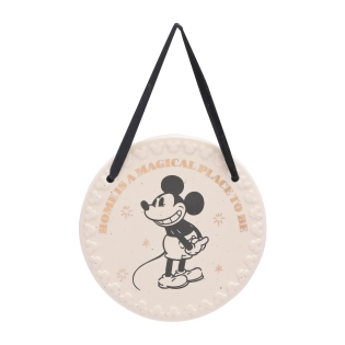 Plaque ronde en céramique Mickey Mouse