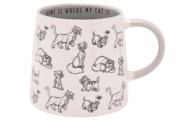 chats en tasse en céramique