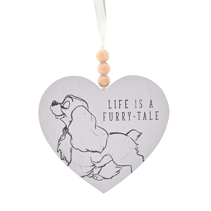 Disney Cats & Dogs hartvormige decoratie-plaque – Love makes anything pawsible