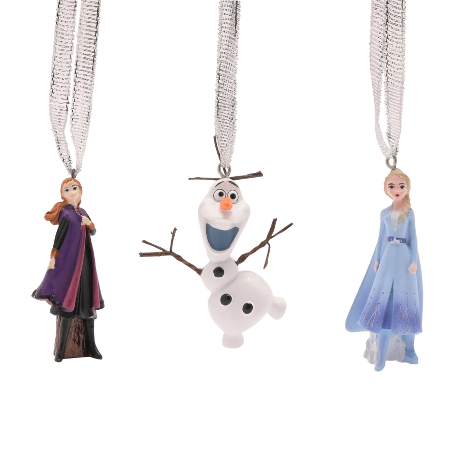 Set van 3 Disney Frozen kerst-hangers – Anna, Elsa & Olaf