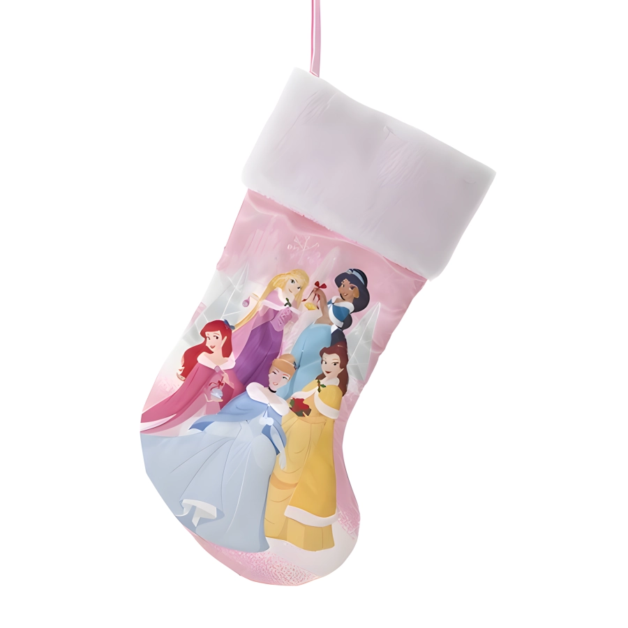 Kerstsok Belle, Jasmin, Assepoester, Ariel en Rapunzel