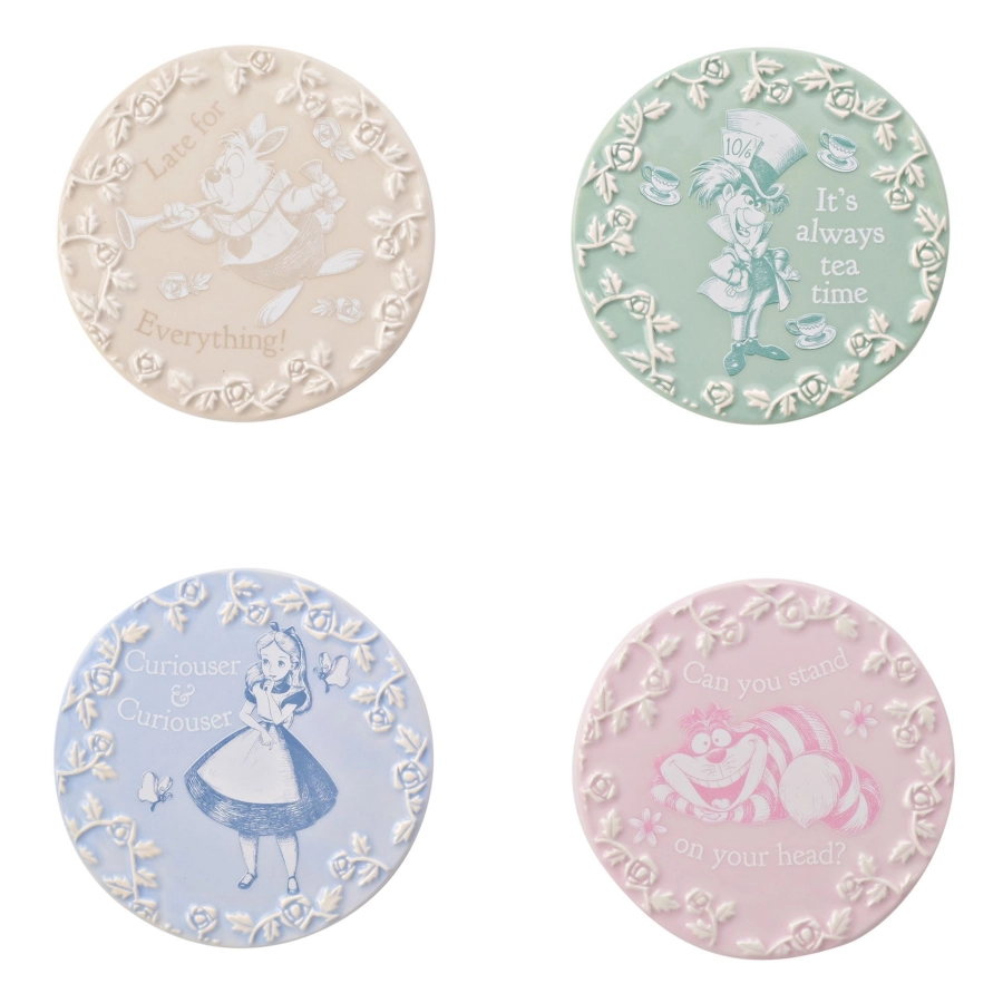 Disney Alice in Wonderland – Set van 4 keramische onderzetters