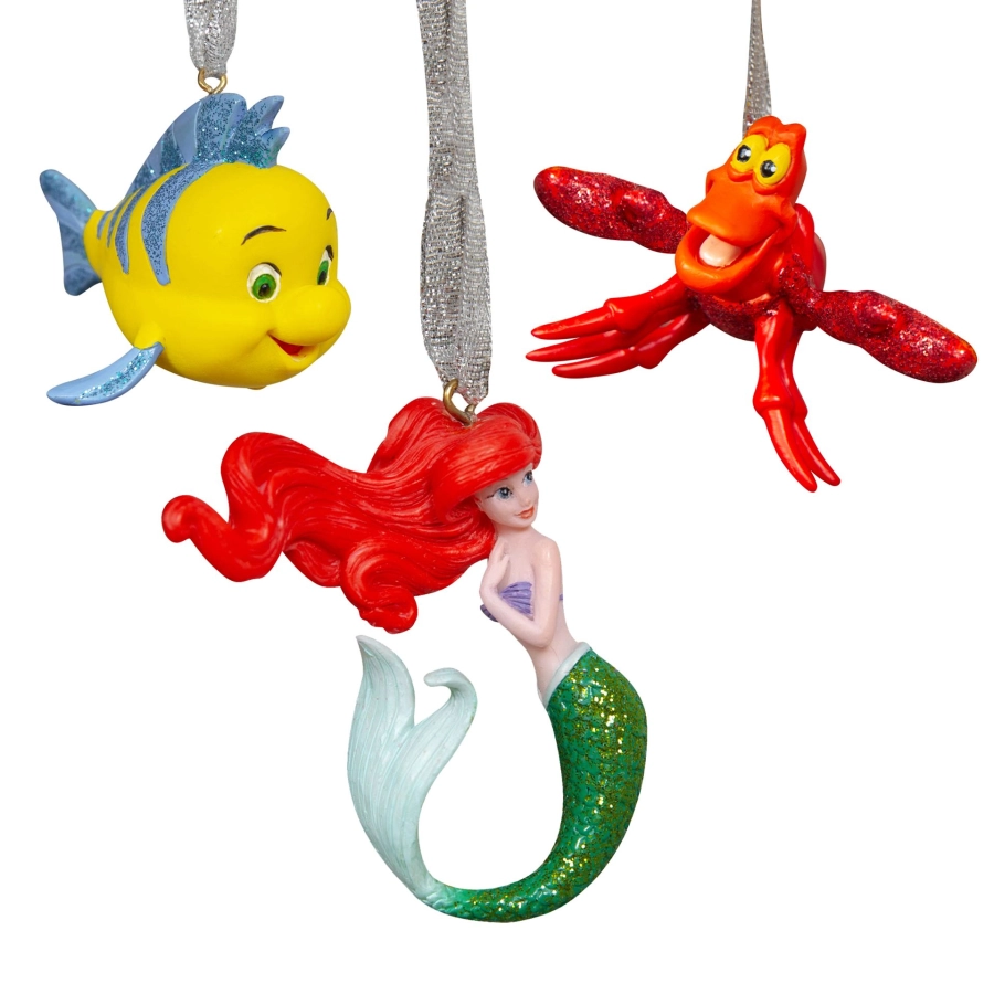 Disney Little Mermaid kerstdecoraties – set van 3 ornamenten