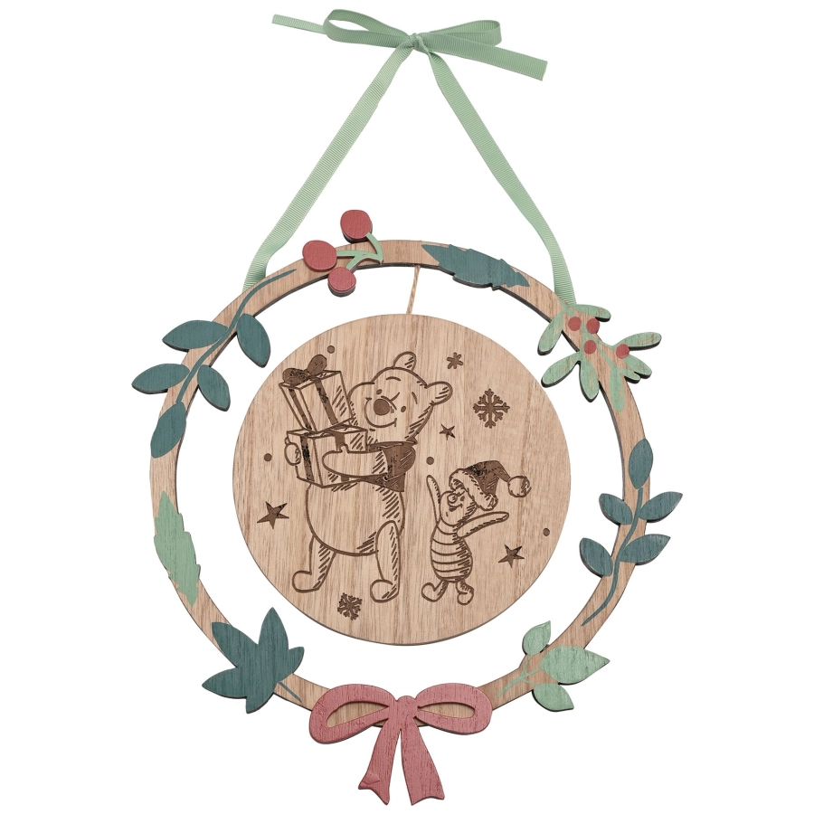 Winnie the Pooh Hangende Ronde Plaquette – Wooden Wall Plaque