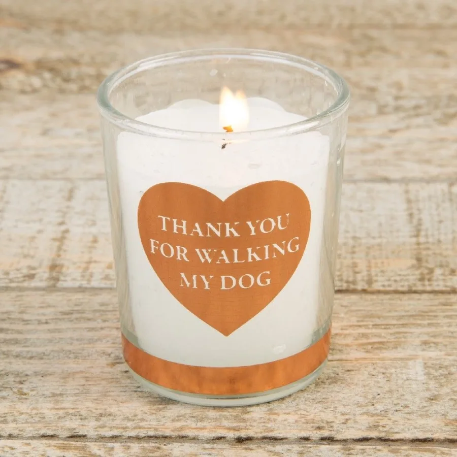 Kerze 'Thank You For Walking My Dog'