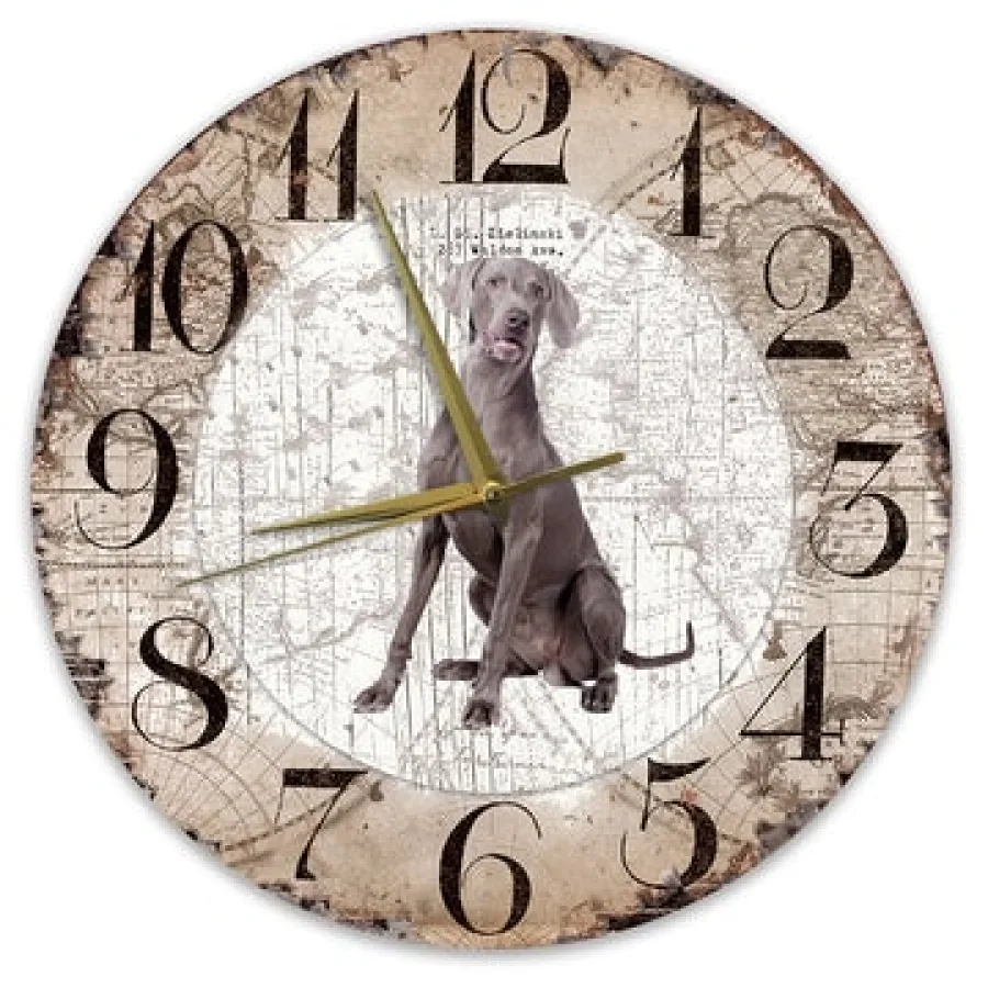 Uhr mit Weimaraner
