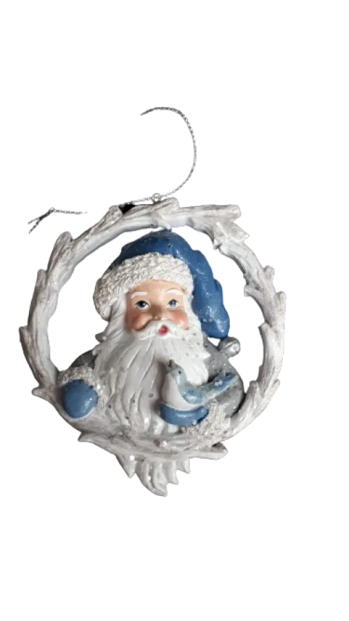 Weihnachtsmann mit Vogel Weihnachtsanhänger