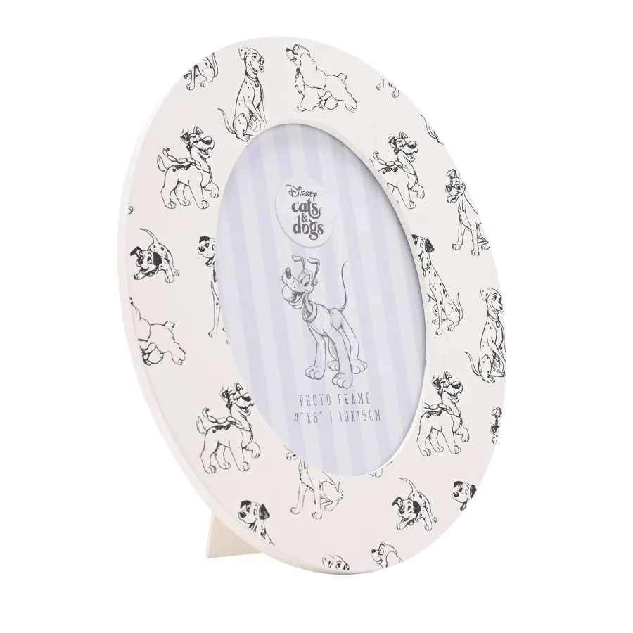 Ovaler Hunde-Bilderrahmen 10×15 cm