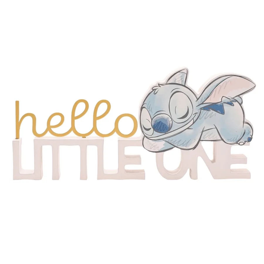 Baby Stitch Wandschild – „hello little one“