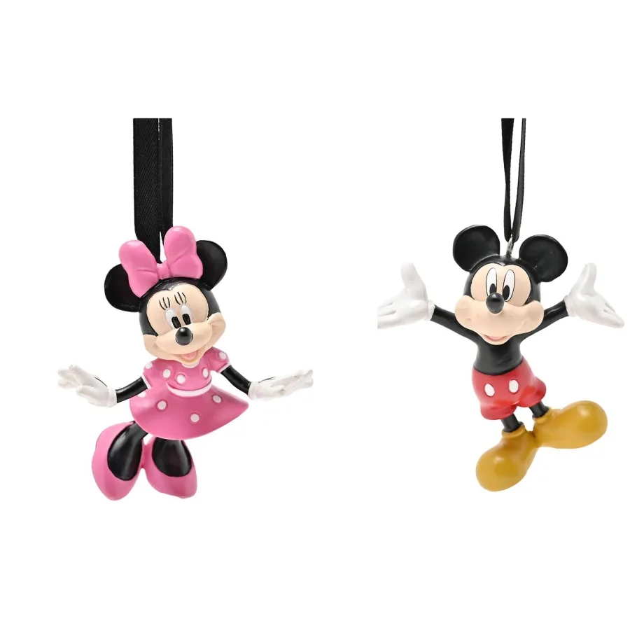 Disney Micky & Minnie Kunstharz Hängeornament – 2er-Set | Deko & Geschenk