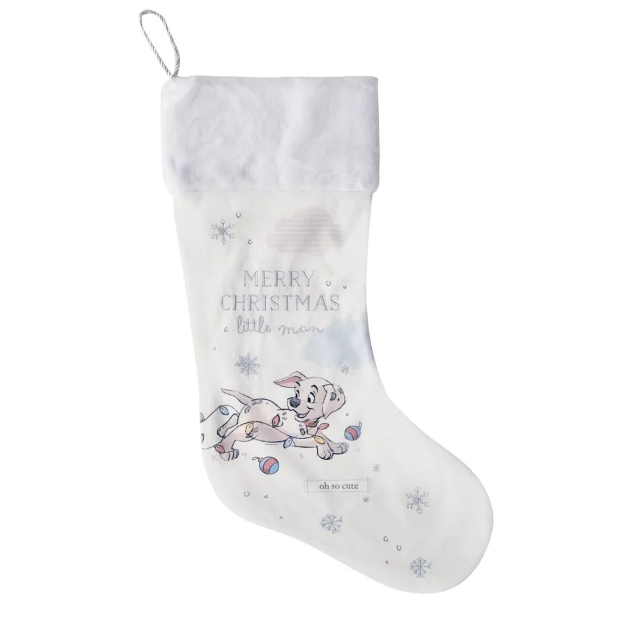 101 Dalmatiner „Merry Christmas Little Man“ Weihnachtsstrumpf – festliche Disney Weihnachtsdeko