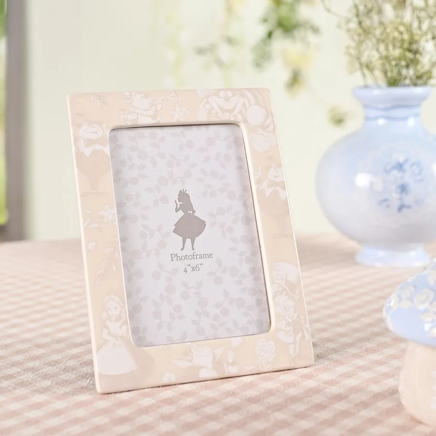 Alice im Wunderland Bilderrahmen 4×6″ – Keramik Blau