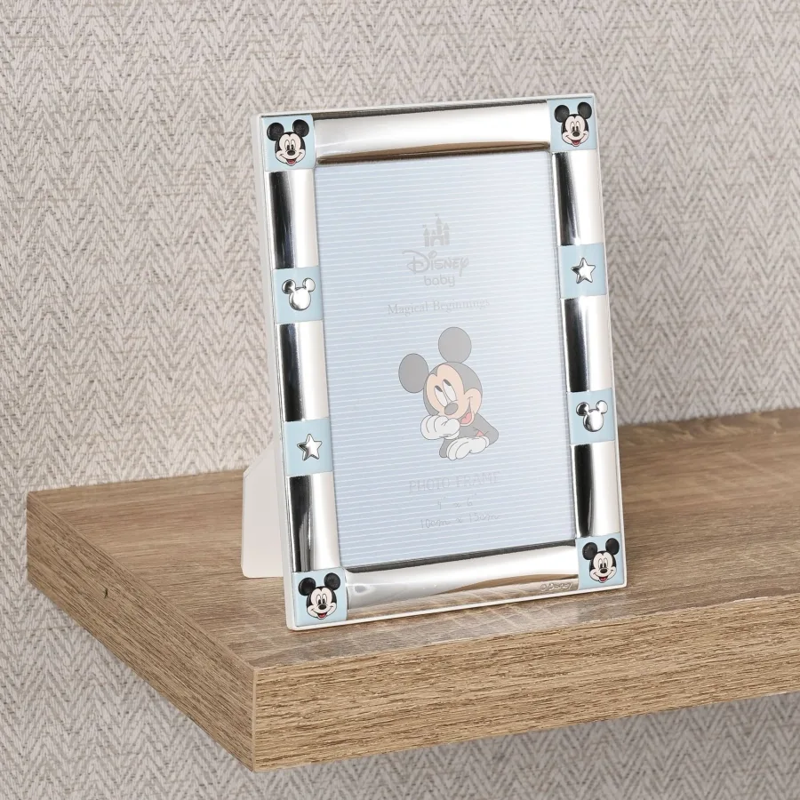 Micky Maus Bilderrahmen 4×6″ – silberner Fotorahmen