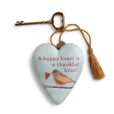 Herz mit Schlüssel A happy heart is a thankful heart