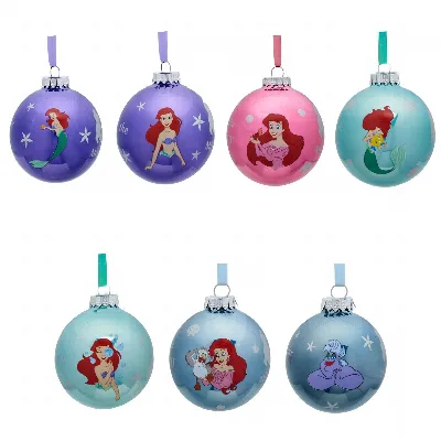 Disney Arielle, die Meerjungfrau 7er-Set Christbaumkugeln – Arielle Weihnachtsdeko