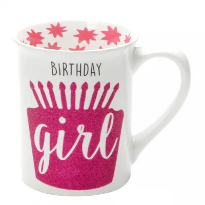 Birthday Girl Glitzer-Tasse