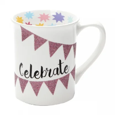 Celebrate Glitzer-Tasse