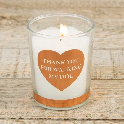 Kerze 'Thank You For Walking My Dog'