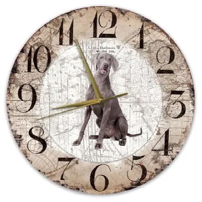 Uhr mit Weimaraner