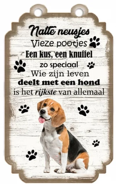 Spruchschild Beagle