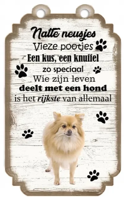 Spruchschild Keeshond (Wolfsspitz)