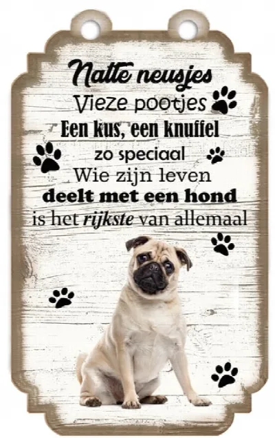 Spruchschild Mops