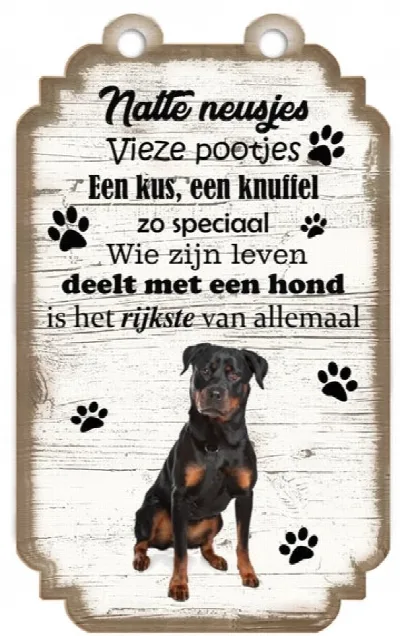 Spruchschild Rottweiler