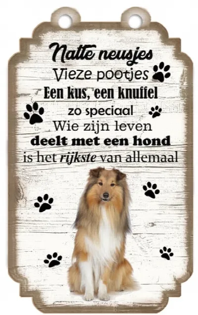 Spruchschild Shetland Sheepdog