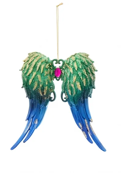 Weihnachtsanhänger Flügel blau