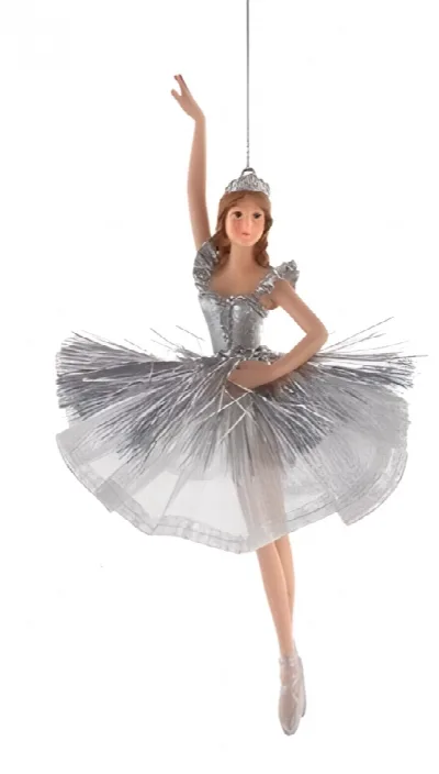 Weihnachtsanhänger Ballerina silber