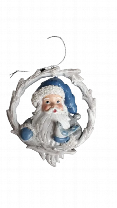Weihnachtsmann mit Vogel Weihnachtsanhänger