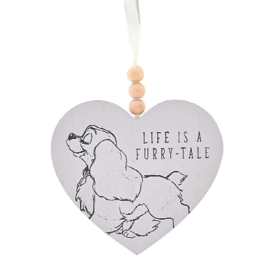 Disney Cats & Dogs hartvormige decoratie-plaque – Love makes anything pawsible