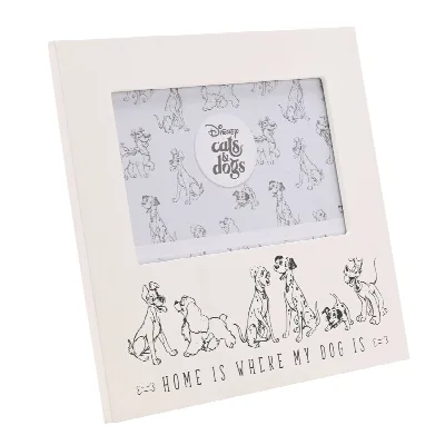 Houten fotolijst “Home is where my dog is” – 6″×4″