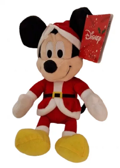 Disney Mickey kerst knuffel – zachte pluche 25 cm vanaf 0 jaar